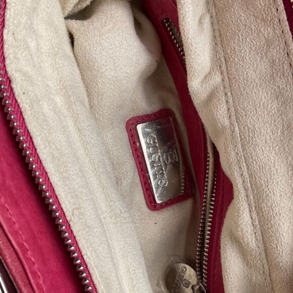 Red Raspberry Gustto Leather Handbag - Picture 4 of 6